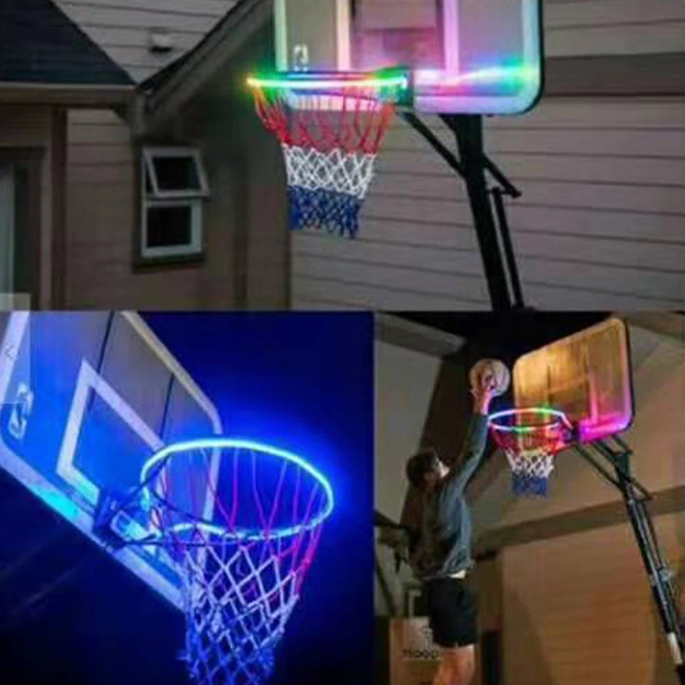 

LED Strap Attachment School Solar Energy Waterproof Basketball Rim Light Outdoor Sports Gift Night Lamp Playing Helps You Shoot