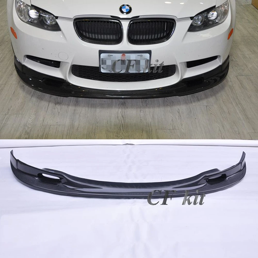 CF комплект углеродного волокна передний бампер спойлер протектор для BMW 3 серии E92