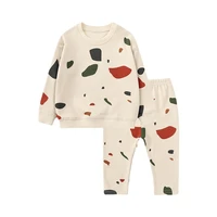 new baby suits for fall 2021baby girl clothes round neck long sleeve printing casual pure cotton beautiful childrens clothing