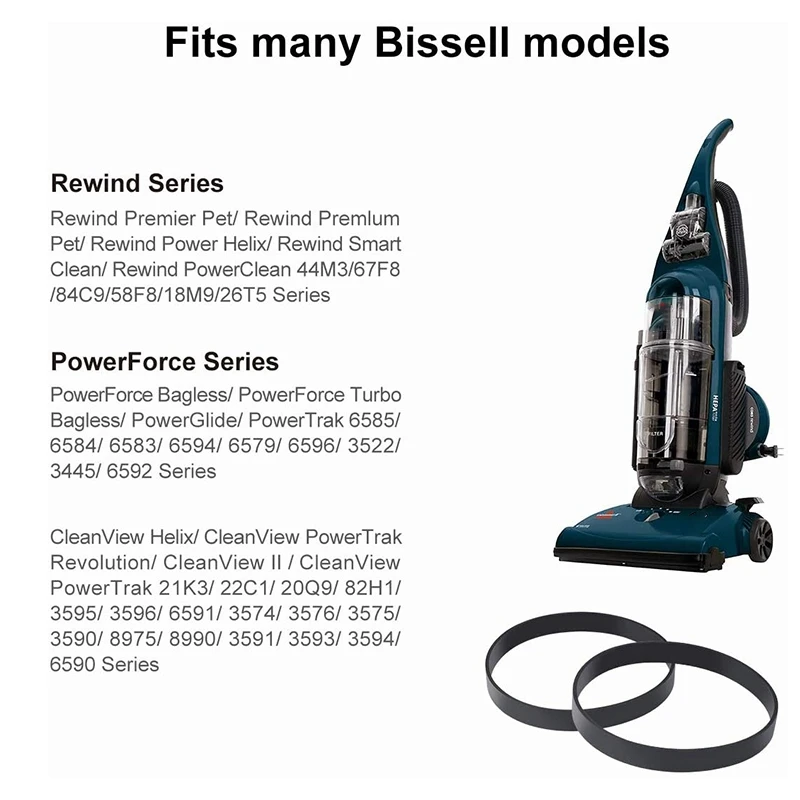 

2Pcs Replacement Transmission Belt for Bissell Upright Vacuum Cleaner 7 9 10 12 14 3031120 & 32074