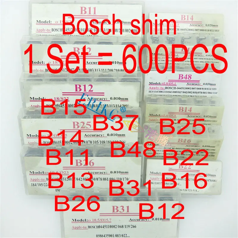 

ERIKC Injector Shims Gaskets B11 B12 B13 B14 B16 B21 B22 B23 B24 B25 B26 B31 B48 Nozzle Valve Adjust Washer Repair for Bosch