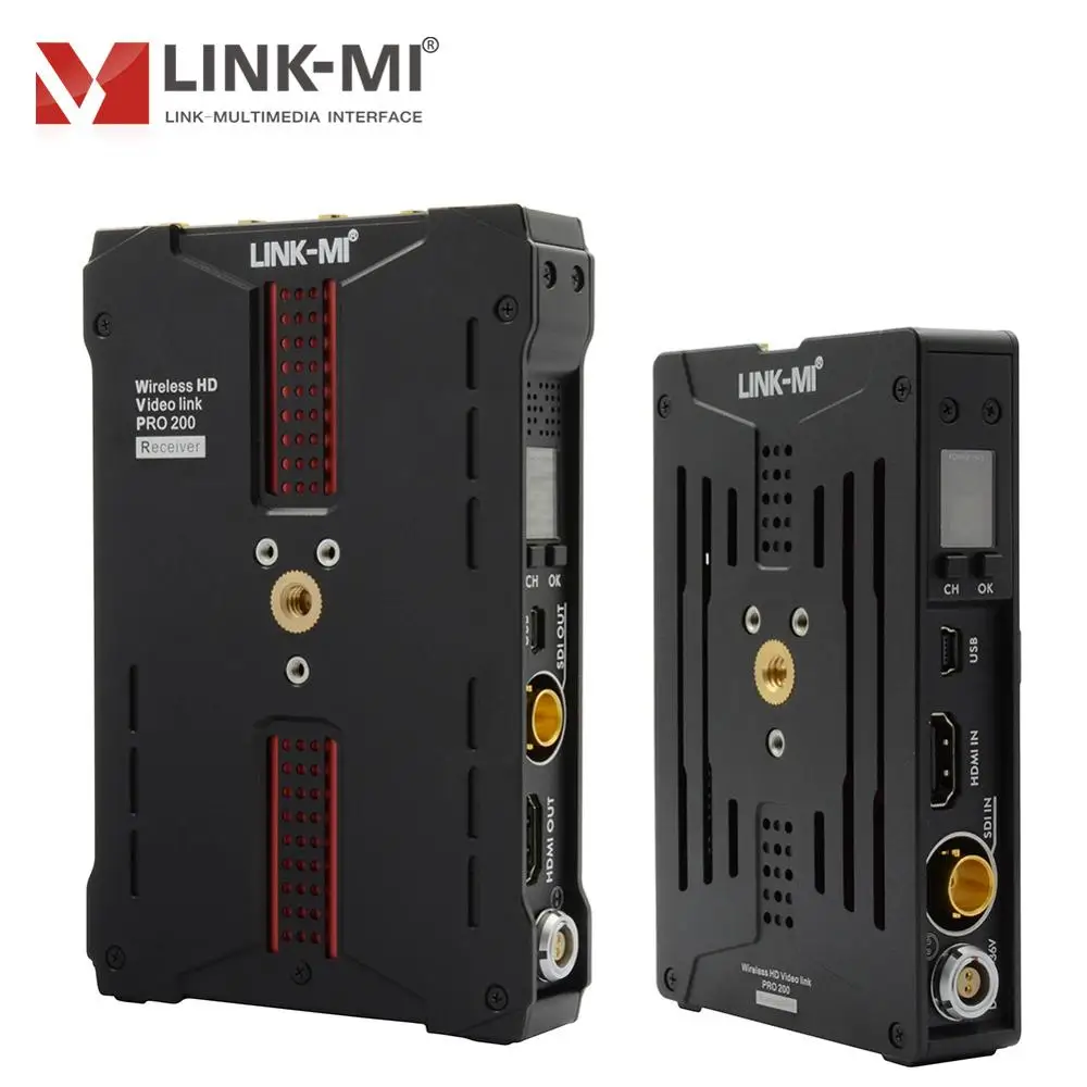 LINK-MI беспроводной 200 м SDI HDMI передатчик и приемник Поддержка HD-SDI 3G-SDI HD видео Link