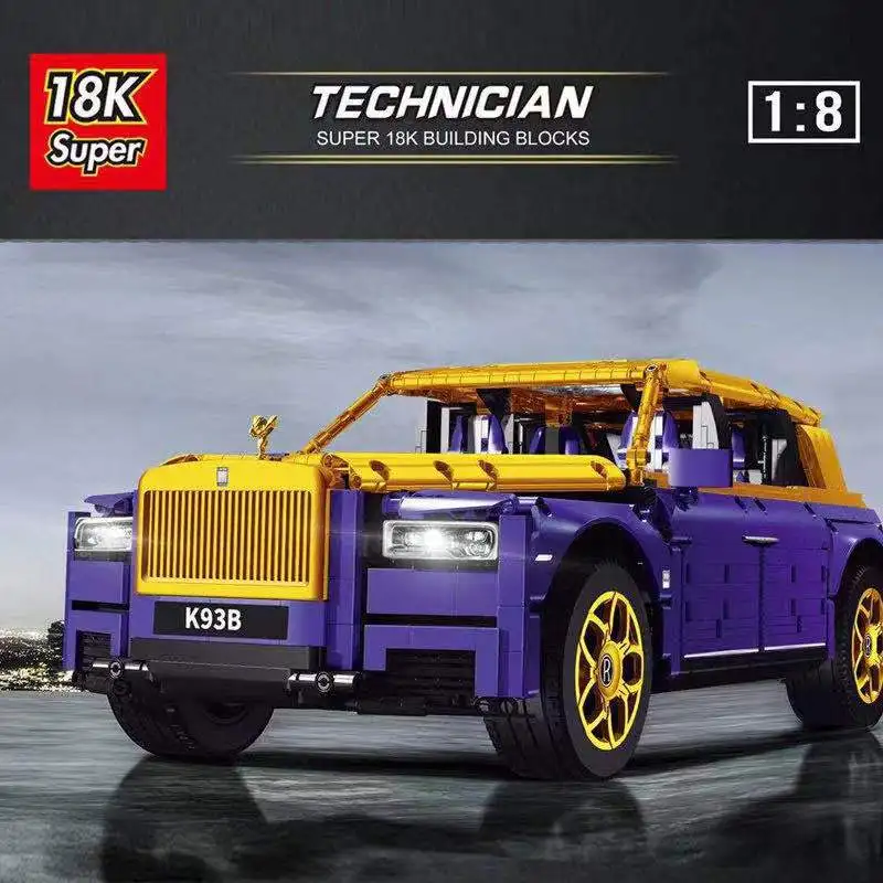 

Super18K новая высокотехнологичная радиоуправляемая модель автомобиля Royceing, строительные блоки, роскошный автомобиль-трансформер, кирпичи, иг...