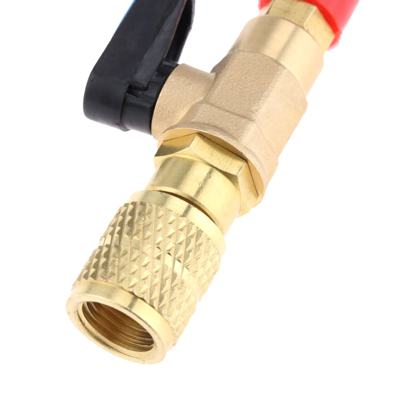 Yetaha Латунный прямой тип адаптера и ручной запорный шаровой клапан 1/4 &quotSAE для R22 R12