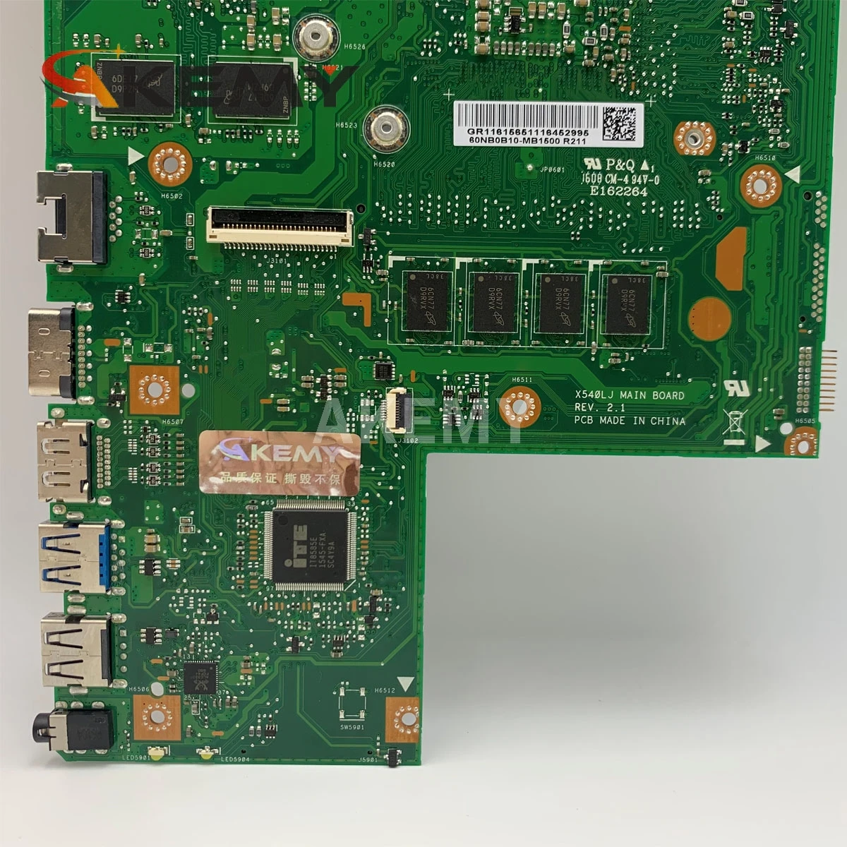 Akemy X540LJ материнская плата для ноутбука For Asus VivoBook X540L F540L A540L R540L оригинальная 4GB RAM I3