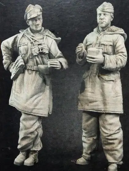 1/35 масштаб Неокрашенная фигурка из смолы в состоянии отдыха 2 фигурки GK