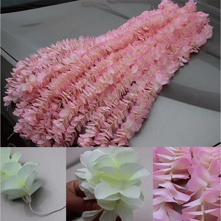 79 дюймов каждая полоска Орхидея Глициния лозы белый шелк искусственный цветок