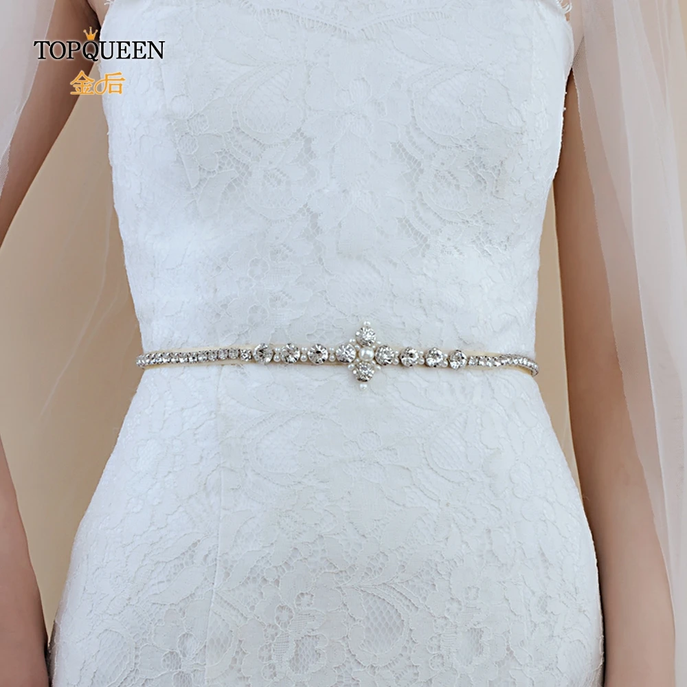 TOPQUEEN S391 серебряные стразы на бретельках для свадебного платья тонкие Стразы