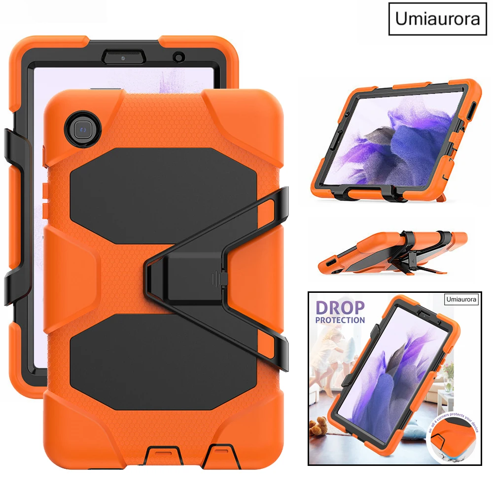 

For Samsung Galaxy Tab A A7 SM-T500 SM-T220 S6 Lite SM-P610 A8 10.5 SM-X200 SM-X205 Case Heavy Duty Armor Stand Shockproof Cover