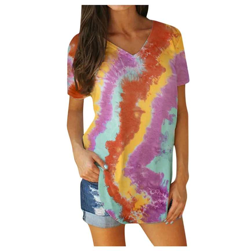 Женская Повседневная блузка из хлопка и льна однотонная с коротким рукавом