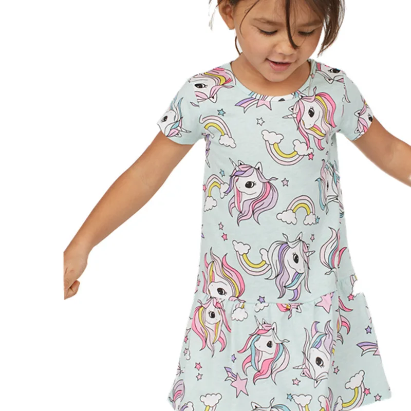 2019 летнее милое Хлопковое платье для маленьких девочек новое модное принцессы с