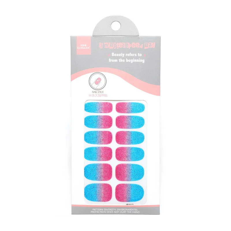 

2021Gradient Personalized Nail Stickers Colorful Pattern Small Fresh Diy Nail Art Decorations Stickers For Nails