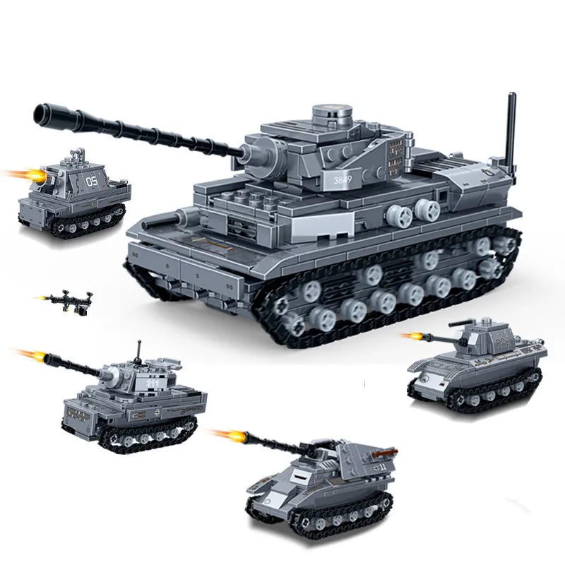 836 шт. большой Panzerkampfwagen Характеристическая вязкость полимера бак Brinquedos
