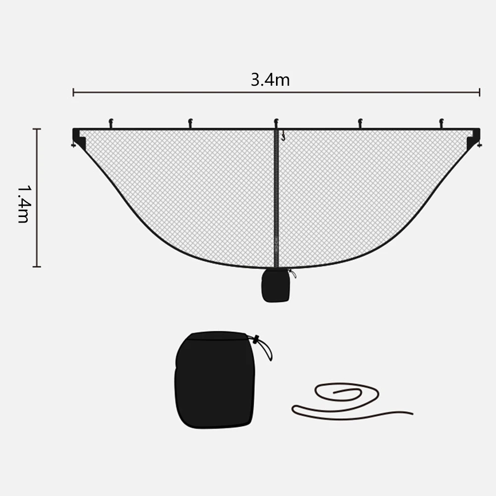 Zipper Hook Hiking Bug Mosquito Accessories 360 Degree Protection Hammock Net Easy Use Outdoor Double Separating Lightweight