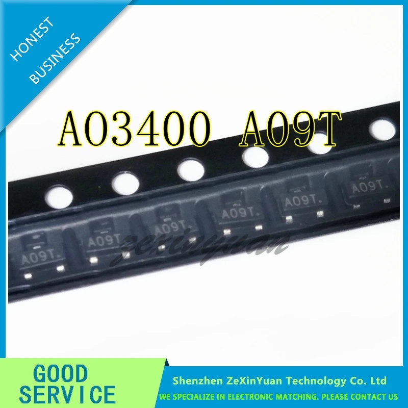 100 шт./лот AO3400 AO3400A A09T N-Channel MOSFET SOT23 | Электроника