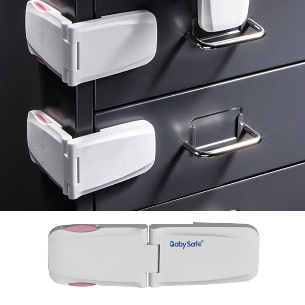 

Security Protector Doorstop Drawer Cupboard Lock Toddler Children Safety Cabinet Locks Plastic Protection Kids Safety Door Lock