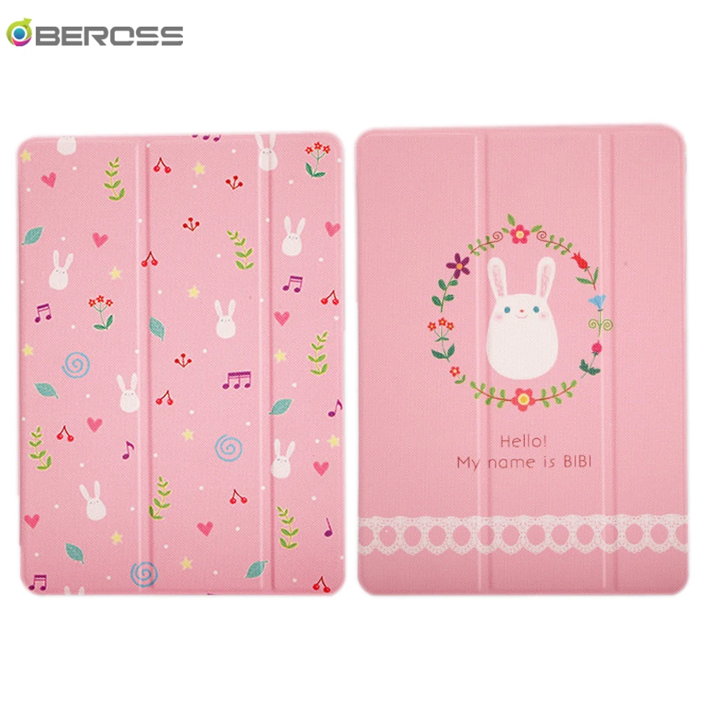 

Cute Cover for iPad 2017 2018 Air1 2 3 Rabbit Painted Shockproof Sleep Wake UP Stand Fundas Mini 1 2 3 4 5 Case 10.2 2019 10.5