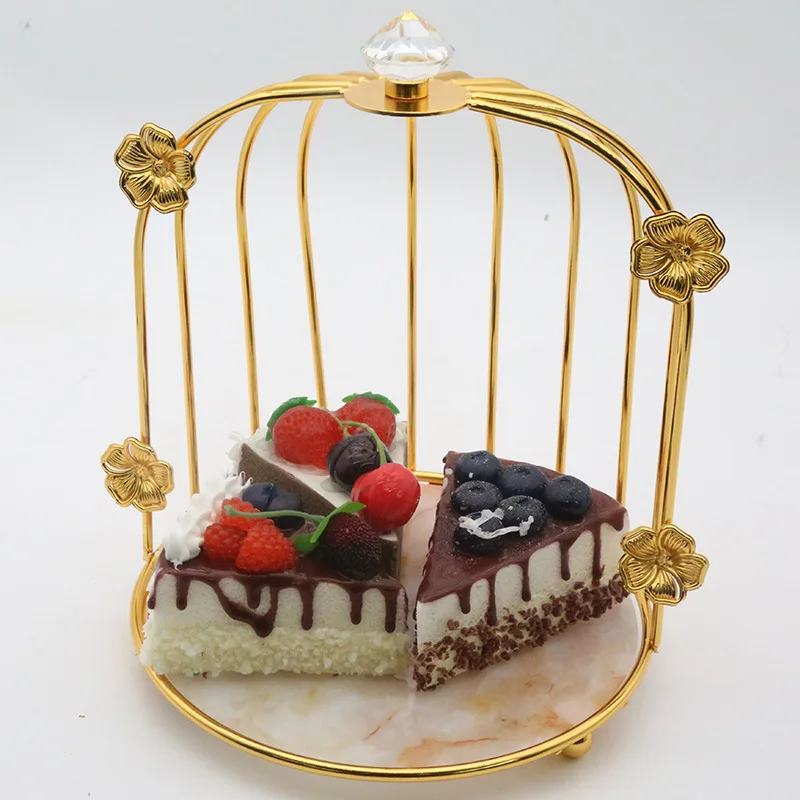 

Fashion creative birdcage fruit tray simple household cake rack multi layer candy and dried fruit snack tray storage rack