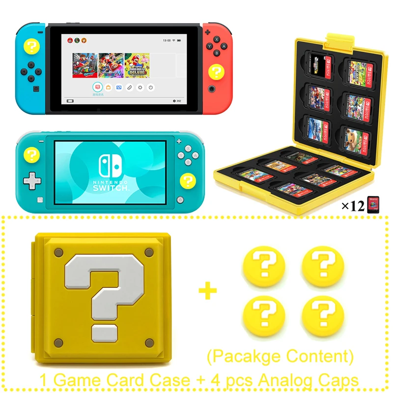 5 в 1 аксессуары для Nintendo s Switch коробка хранения чехлов игровых карт + 4 аналоговых