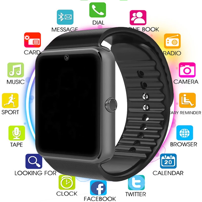 GT08 мужские спортивные умные часы с шагомером водонепроницаемые фитнес трекер