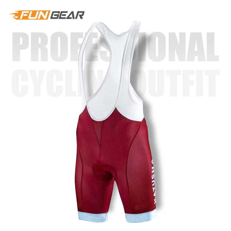 Bib Shorts Катюша одежда для велоспорта Pro Team/Шоссейный велосипед одежда для гонок быстросохнущая Мужская велосипедная майка комплект Ropa Ciclismo Maillot - Цвет: Bib Shorts