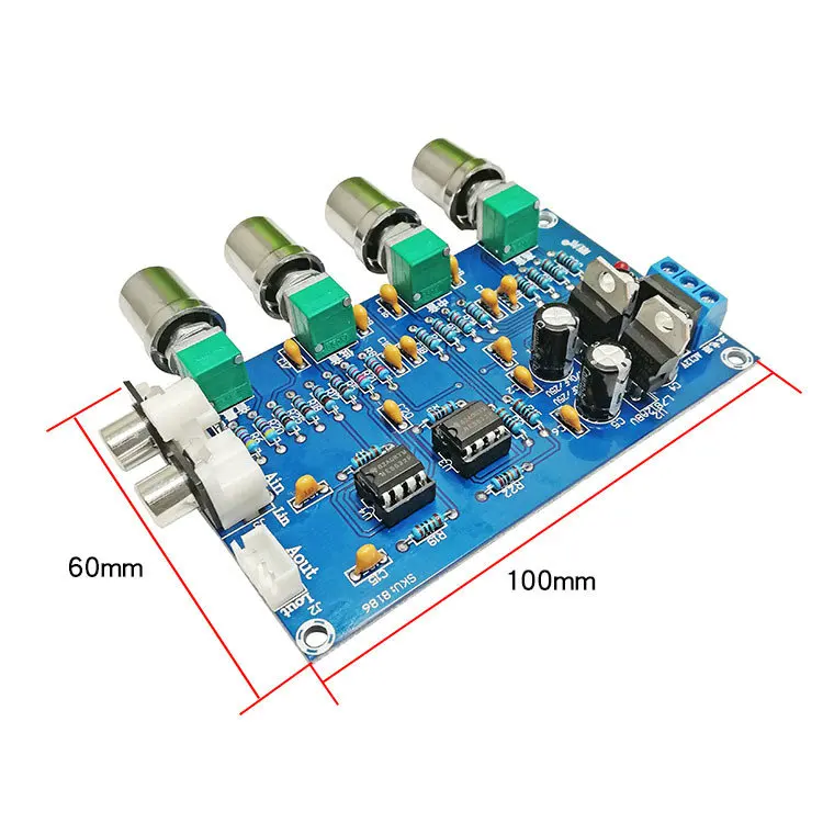XH M164 NE5532 Stereo Pre усилитель предусилитель Tone Board Audio 4 каналов Module 4CH Control Circuit Preamp для