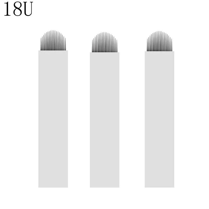 

0.18mm 18U Shape Nano Microblading Blades Needles Permanent Makeup Eyebrow Pen Tattoo Microblade 3D Embroidery Tebori Agulhas