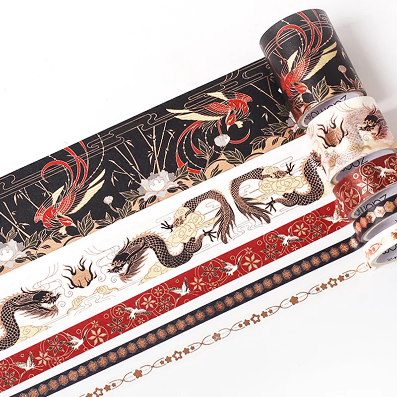 5 наборов Washi-ленты Антикварии DIY Скрапбукинг Школьные принадлежности Наклейка Этикетка Творческое декоративное клейкое Японская канцелярия на.