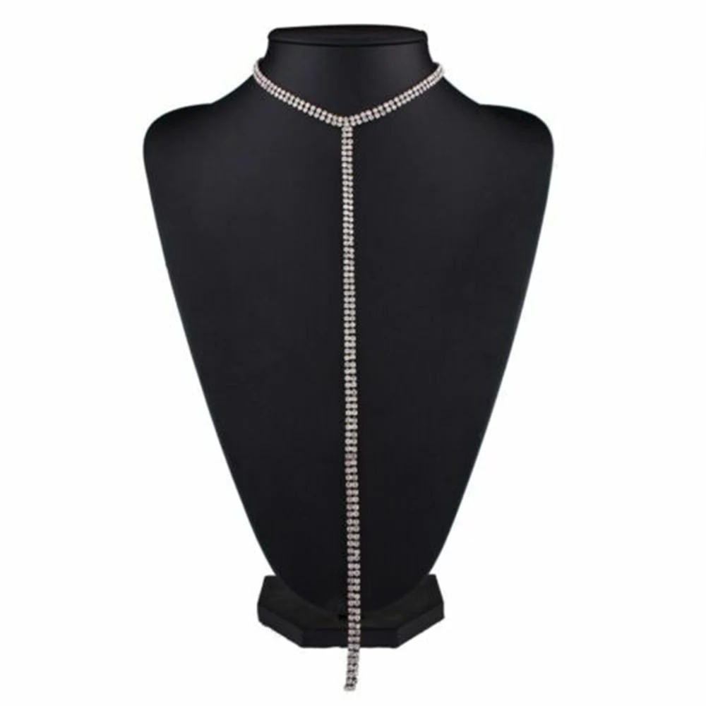 Romantic Necklace Pendant Collar Choker Long Chain Super Flash Rhinestone Sweater Decoration Jewelry Accesories Couples Girls |