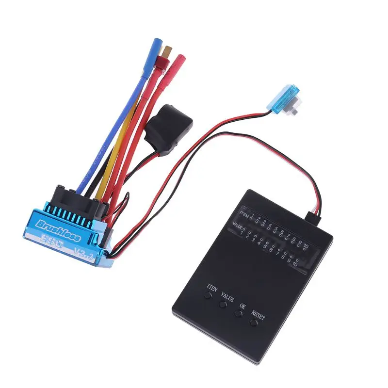 

RC Car Program Card Electronic Speed Controller Programmer for RC Car 25A-120A Brushless ESC 634F
