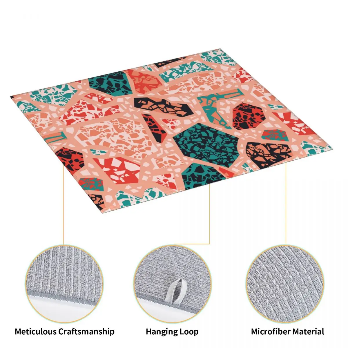 Кухонный коврик для сушки посуды цветной моющийся впитывающий слив 16 х18 дюймов |