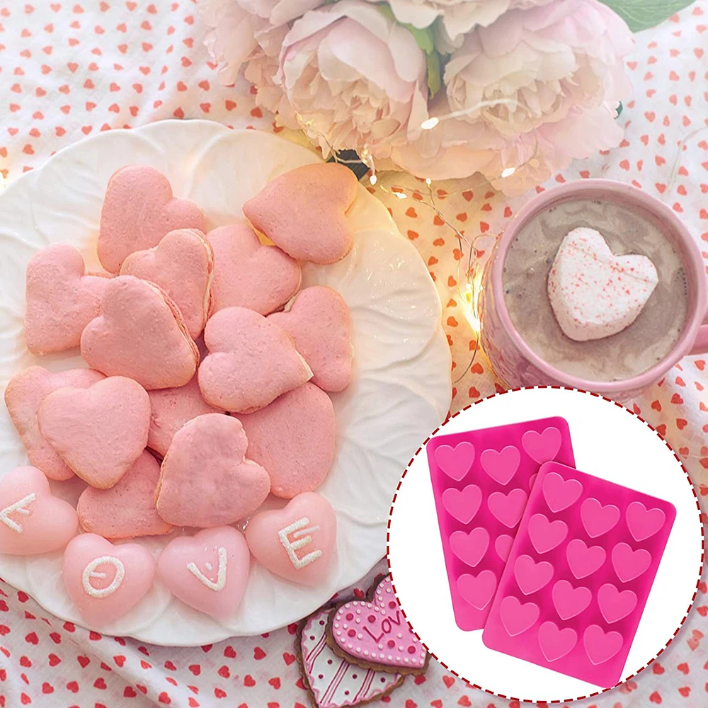 12 Ёмкость сердце фигурные силиконовые формы Fondant (сахарная) и красивым принтом