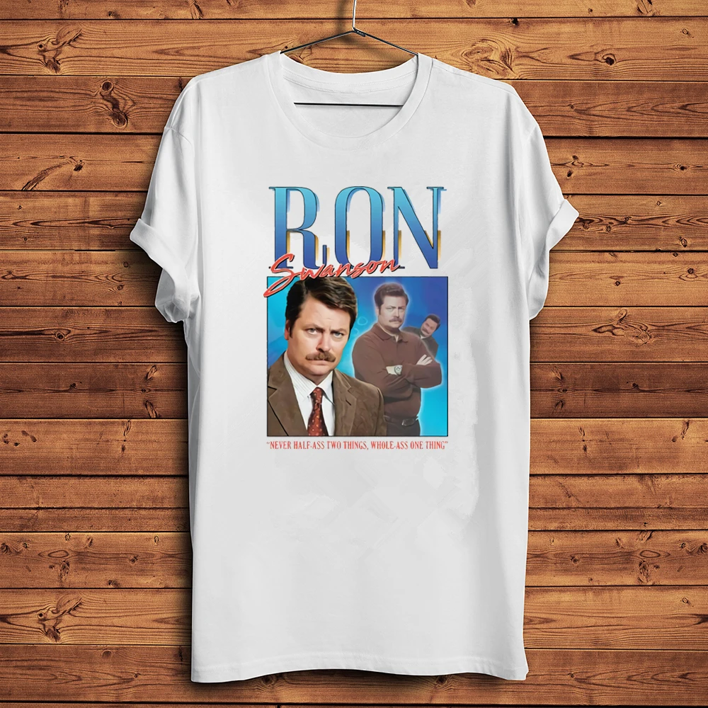 

Ron Swanson футболка дань памяти Смешные парки и реквизит ТВ-шоу, вдохновленные футболки Swanson 2020 парки и реквизит, хипстерские топы для фанатов