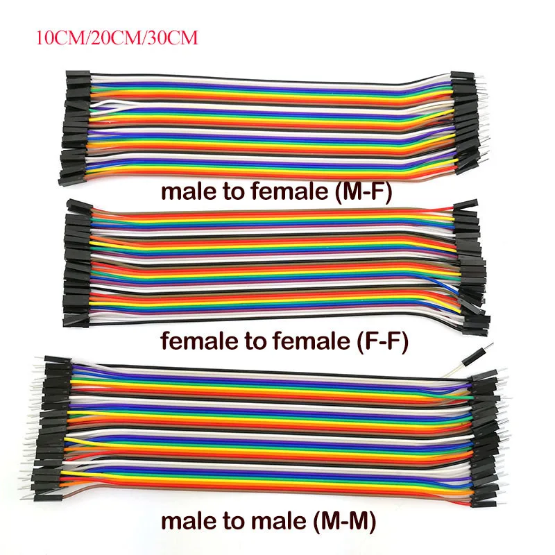 

Джампер 10 см/20 см/30 см, штекер-штекер, штекер-гнездо, штекер-гнездо, 40-контактный джампер, макетная плата, кабель для набора «сделай сам» U27
