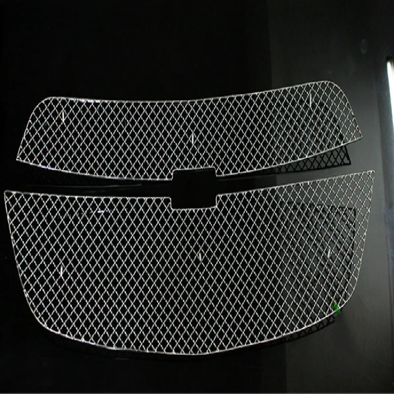 2 шт./компл. нержавеющая сталь ячеистой сетки Передняя решетка для Chevrolet Captiva 2010
