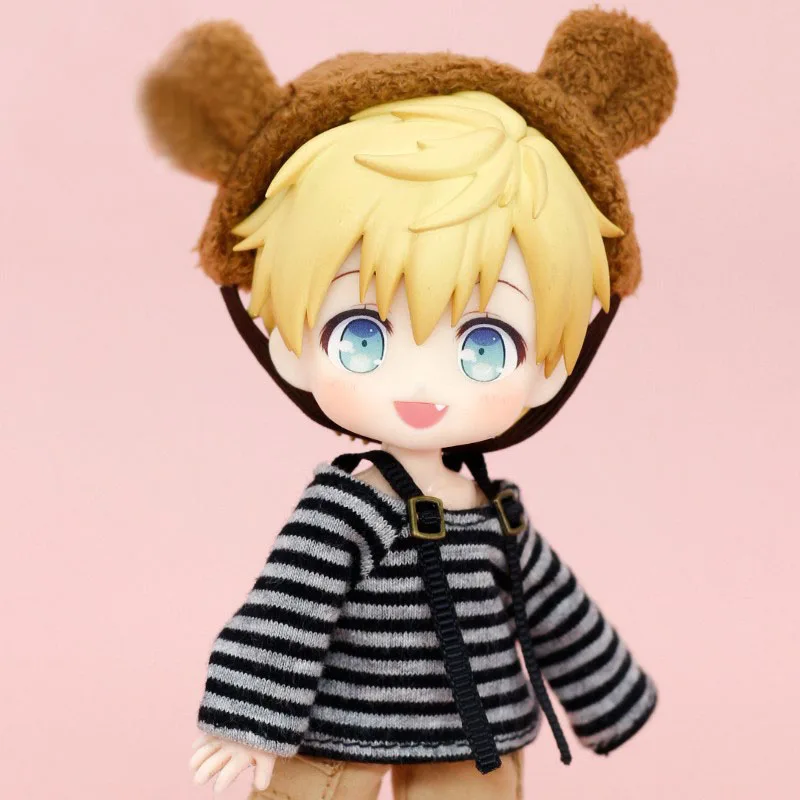 Ob11 Молли футболка с длинным рукавом и полосатыми лямками блузка из ткани средней