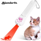 Игрушка для домашних животных BIEMLERFN, лазерная указка с USB-зарядкой, УФ фонарик с 5 узорами, Светодиодный проекционный фонарь, забавная мульти-узорная кошка