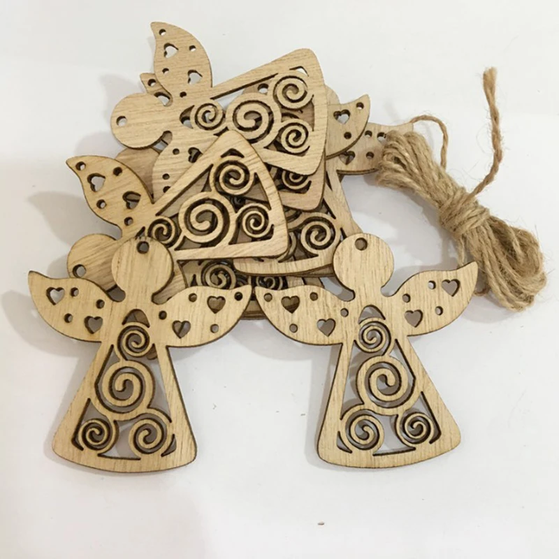 10 штук детские подарки снеговик дерево креативные деревянные чипы