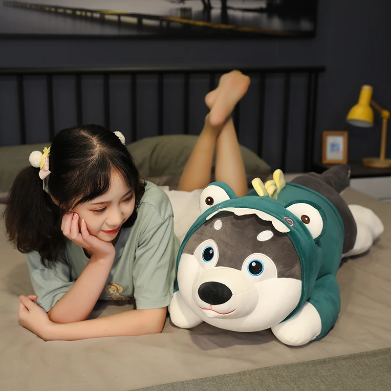 

Cartoon Husky Dog Plush Toys Children's Toys Baby Comforting Toys Pillow Cushion Home Decoration Gift