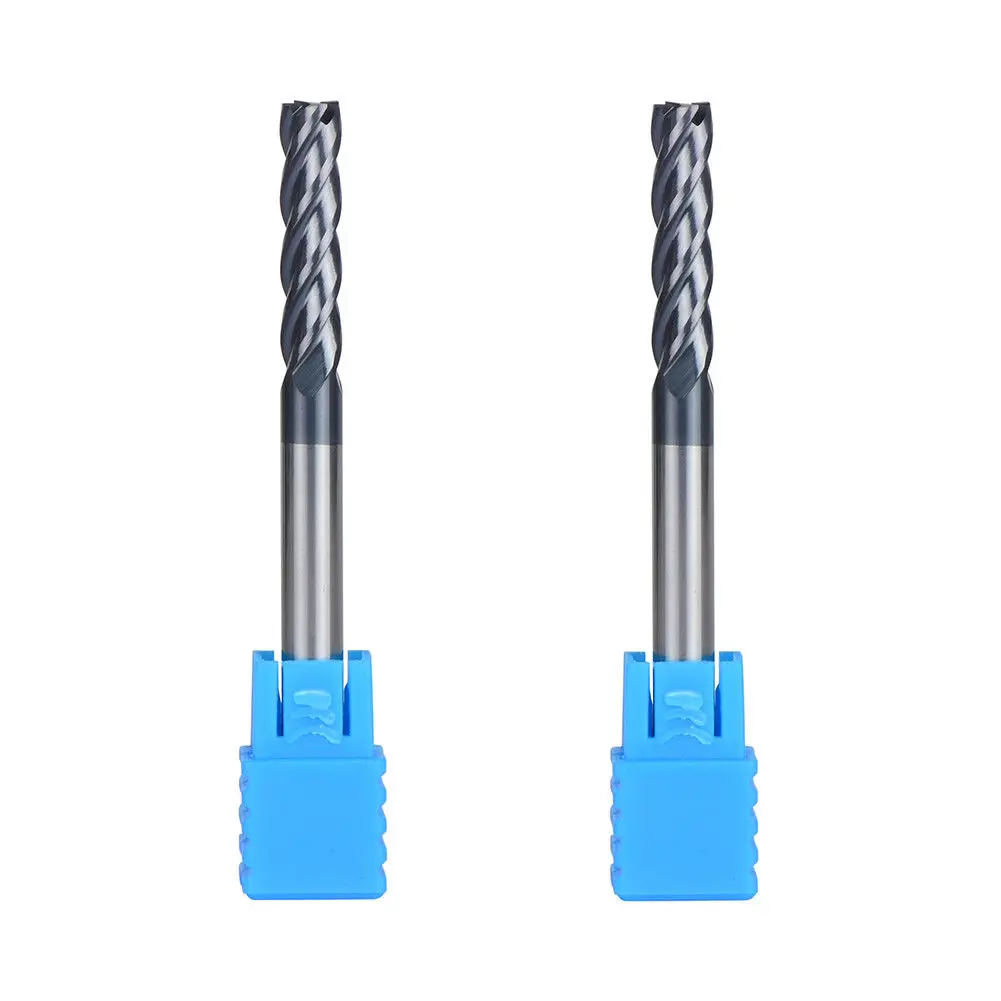 

2Pcs Solid Carbide End Mill Bits 4 Flute 6mm Shank Router Bits For Woodworking