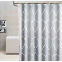 shower curtain waterproof polyester quick drying weighted hem shower curtains set for bathroom durable and washable with hooks