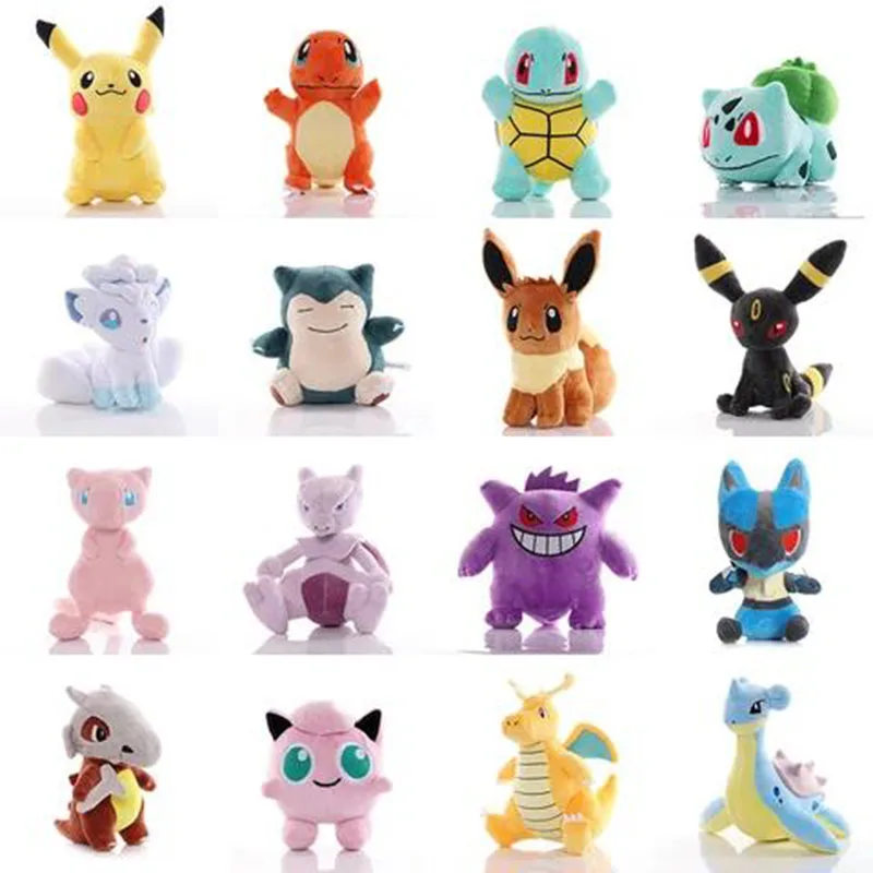Чармандер Сквиртл Pikachued Бульбазавр Jigglypuff Lapras Иви аниме pokemoned мягкие игрушки