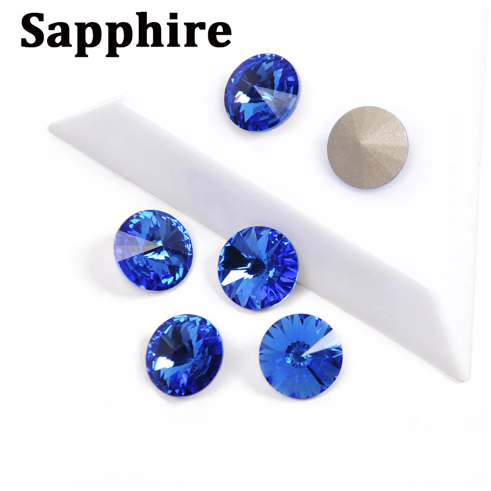 Sapphire CTPA3bI k9 Стразы 1122 со стразами "риволи" Разноцветные пришивные камни Стекло шить на горный хрусталь с коготь DIY Костюмы аксессуары - Цвет: Sapphire
