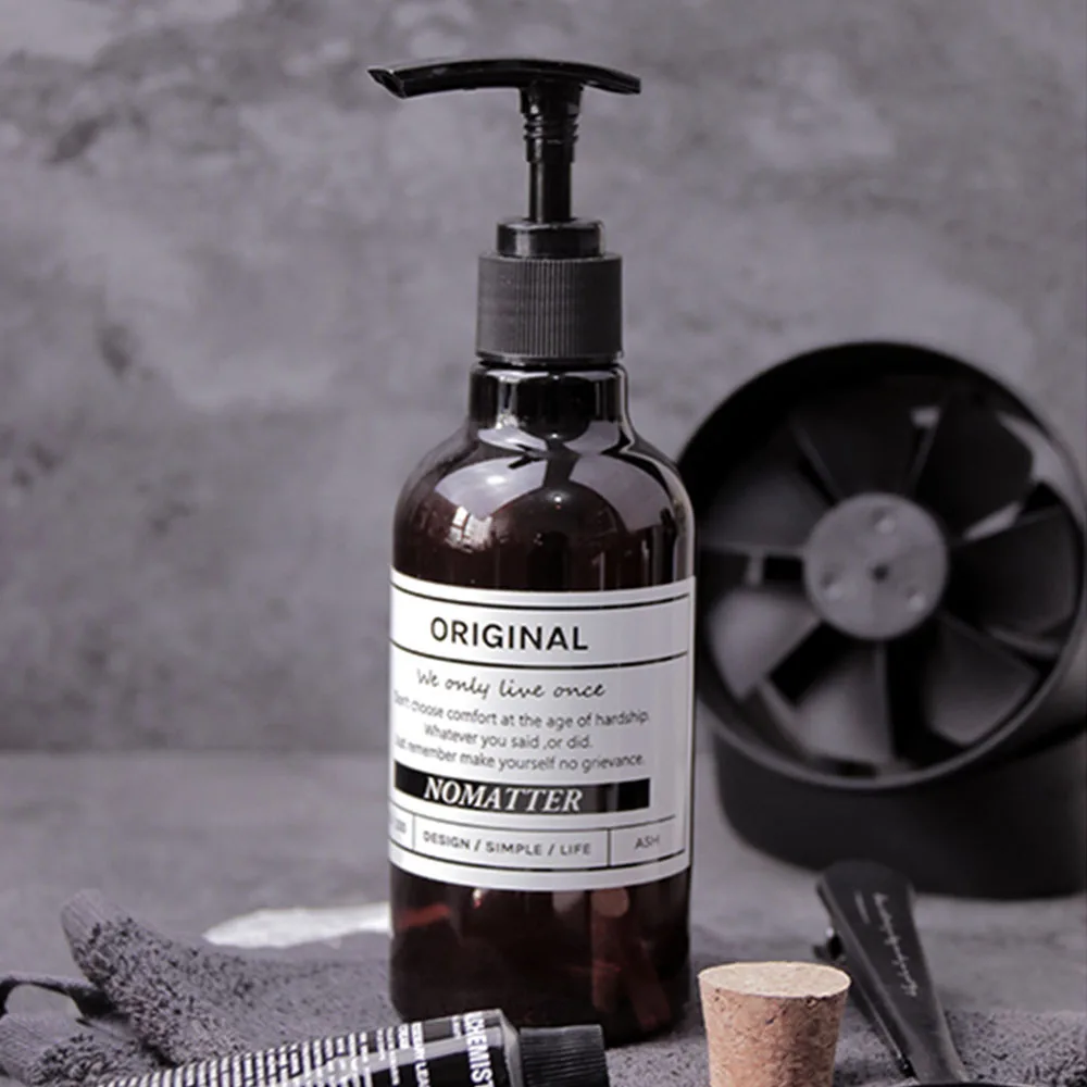 Скандинавский флакон для хранения шампуня скандинавский коричневый с жидким