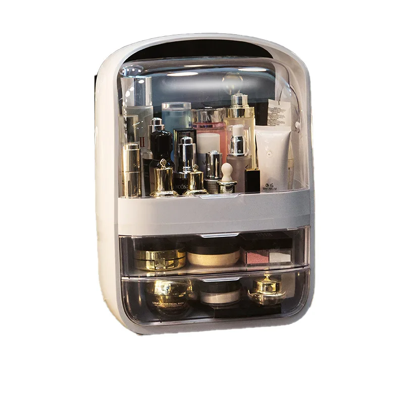 

Fashion New Makeup Organizer Large Capacity Waterproof and Dustproof Bathroom Cosmetic Storage Box Desktop Beauty Storage Drawer