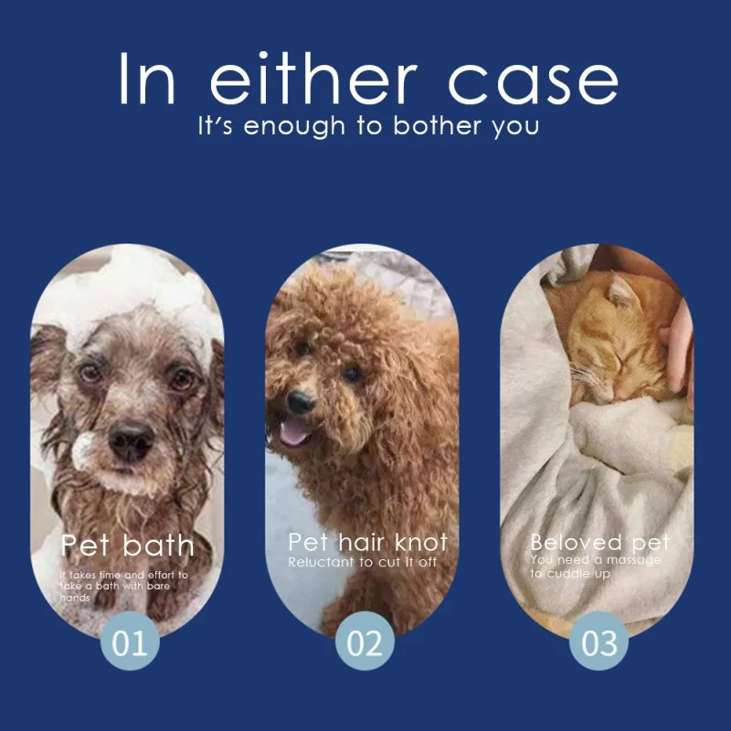 

Easy Hair Removal Comb Floating Hair Removal Massage Skin Brush Red 3PCS Pet Grooming Tool Set Bath Massage Brush