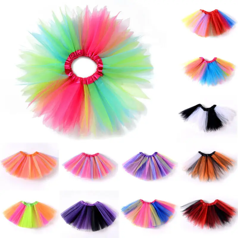 2020 модный Радужный детский танцевальный Атлас для девочек на день рождения 1 8