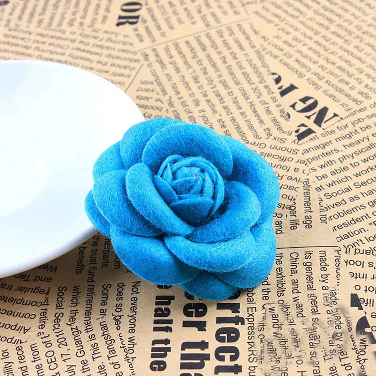 Blue Flower I-Remiel высококлассная корейская мода новая ткань цветок лук брошь для кардигана шелковые шарфы Пряжка булавка для женской одежды аксессуары - Окраска металла: Blue Flower