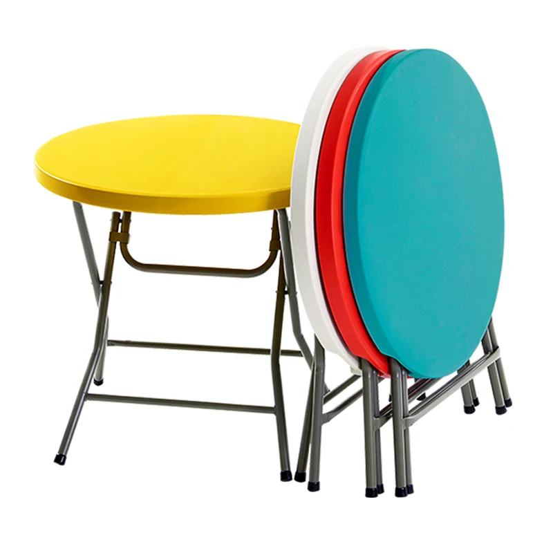 

Folding dining table home round simple dining table simple modern