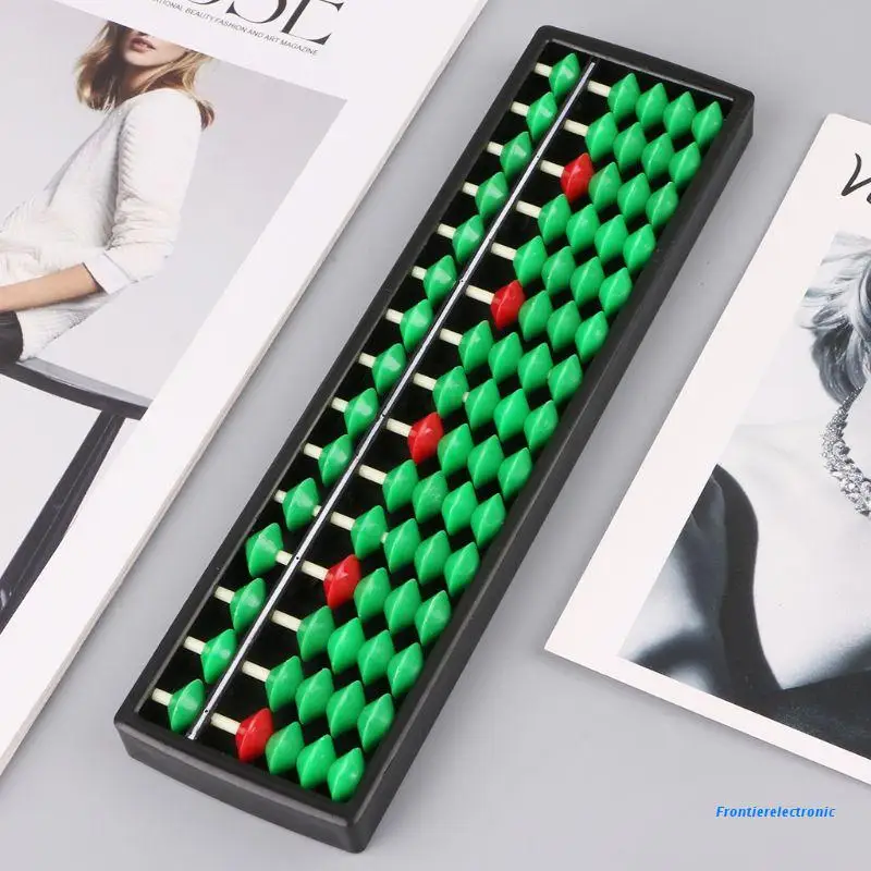 

Plastic Abacus Soroban 15 Rods Beads Column School Learning Counting Tool For Math Business